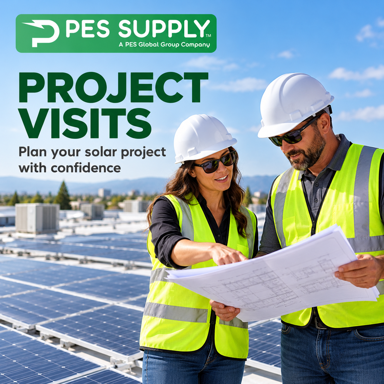 Project Visits - Review the site, discuss the plan, and prepare for your next solar project.