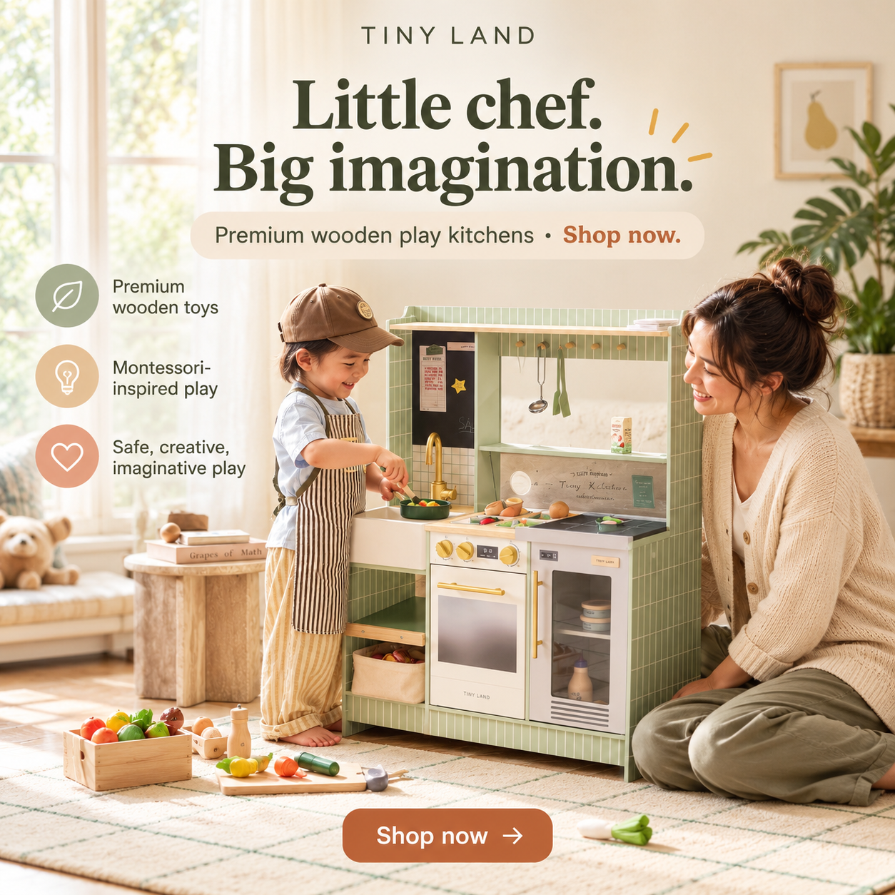 Thoughtful play pieces for everyday discovery.