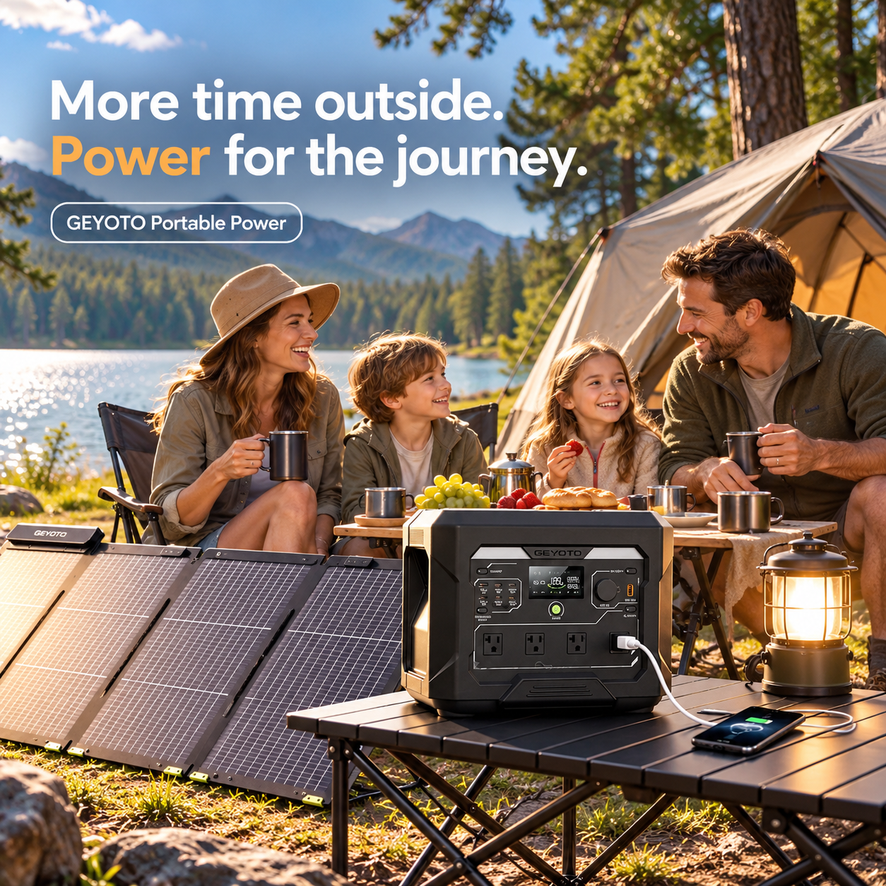 Pair your power station with compatible solar panels.