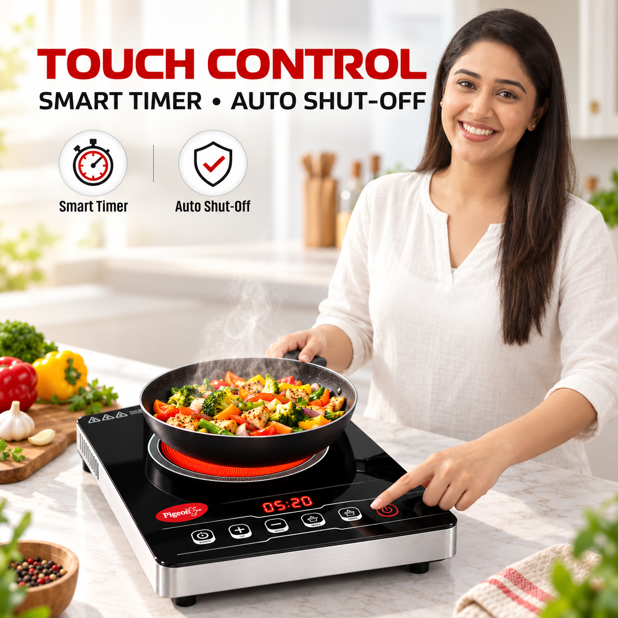 Touch Controls, Timer and Auto Shut-Off