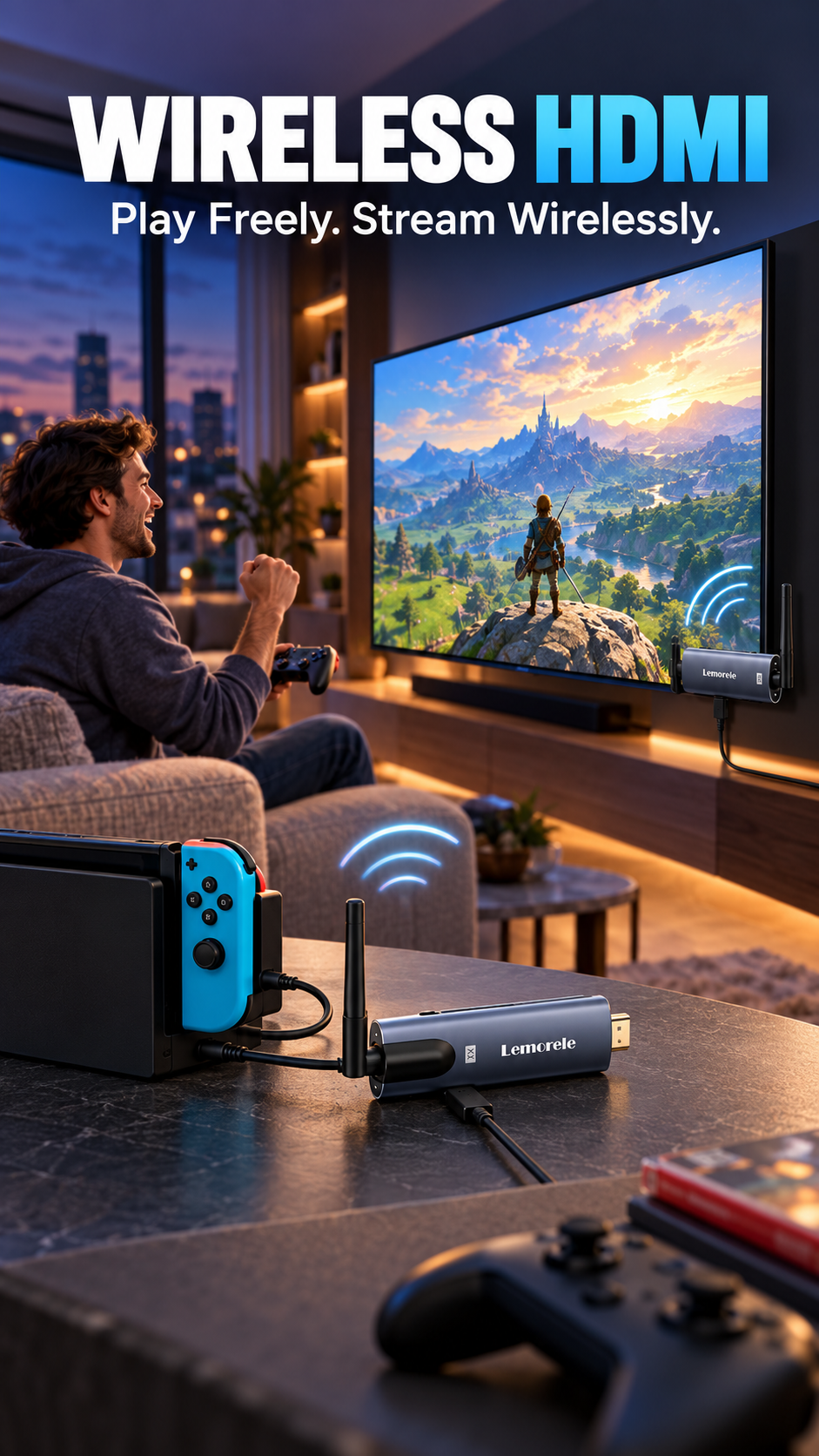 Wireless HDMI for Flexible Viewing