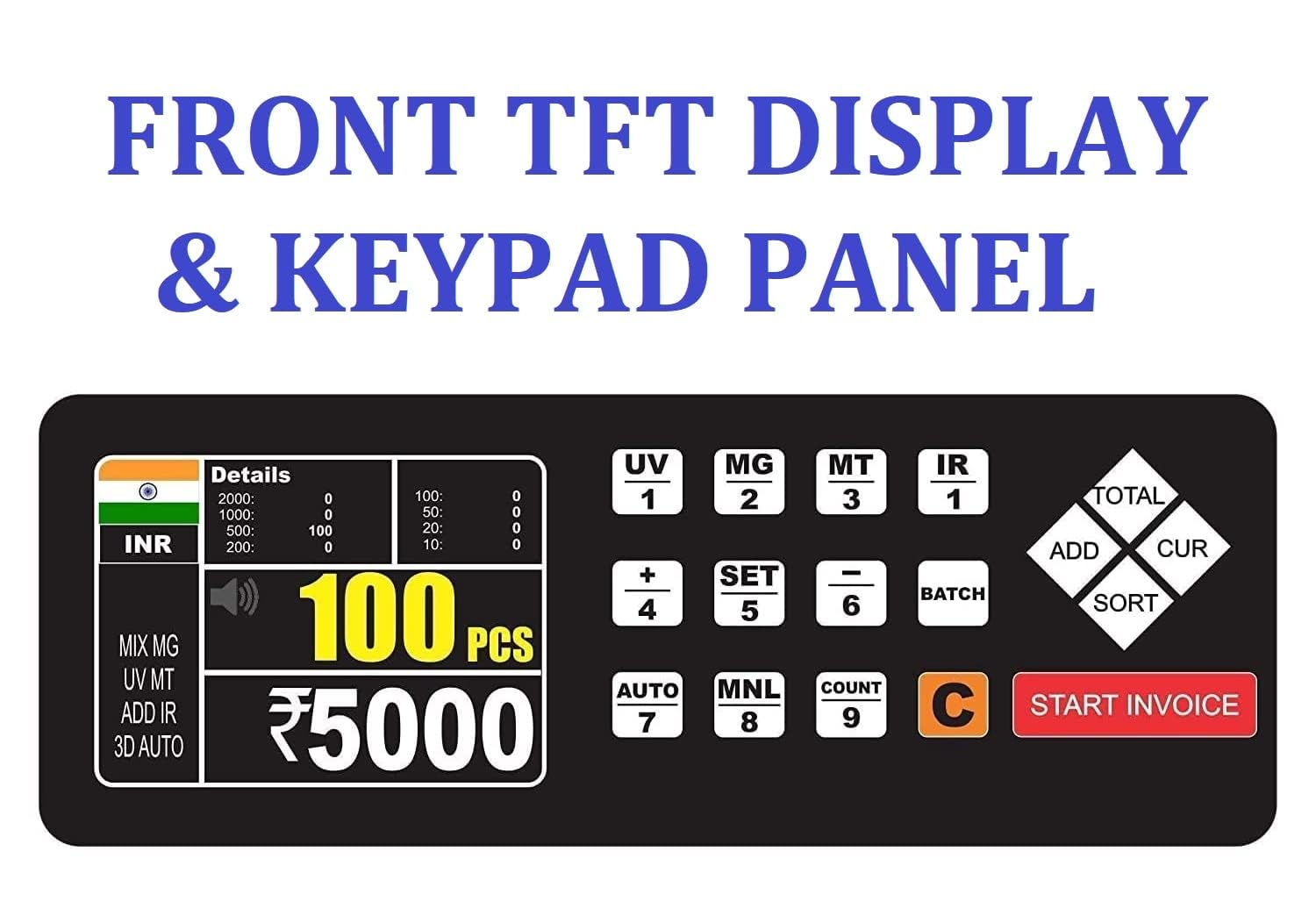 Front TFT Display and Keypad Controls