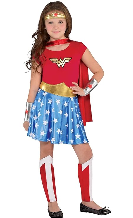 Full costume: top, skirt, belt, cape, headband, cuffs and boot warmers.