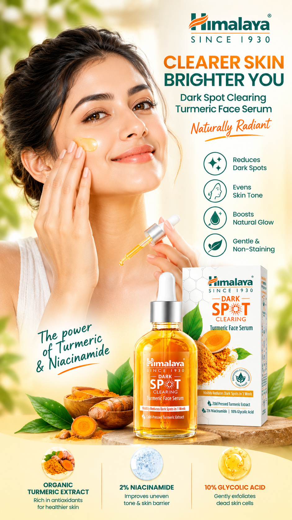 Himalaya Dark Spot Clearing Turmeric Face Serum – Nature Meets Science